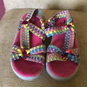 Corkys multi color platform sandals